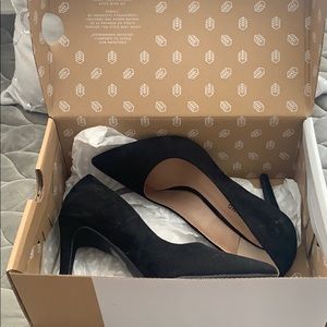 Call It Spring Black suede pumps